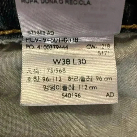 Signature Levi Strauss S51 Straight Faded  Men’s 38x30 Jeans - Picture 7 of 8